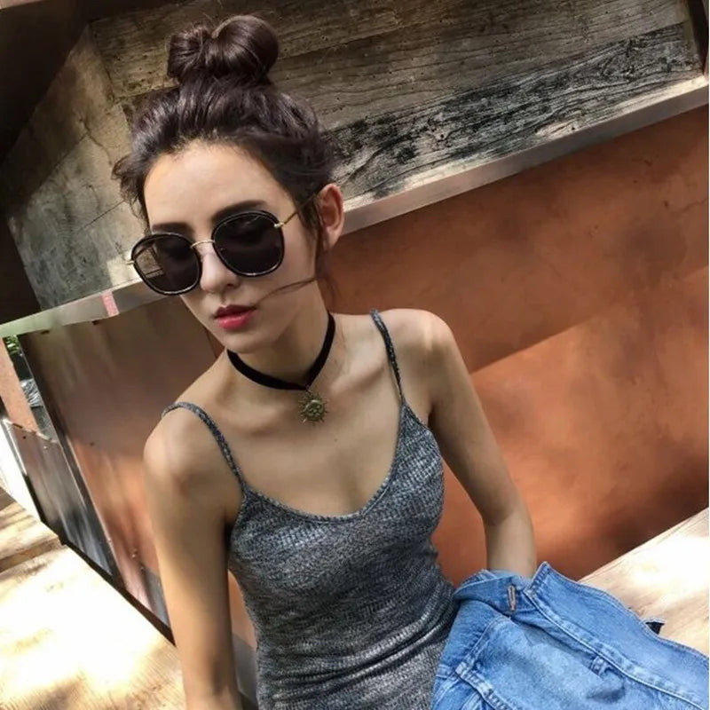 LONSY Prescription -1.0 -1.5 -2.0 -2.5 -3.0 -3.5 -4.0 Fashion Myopia Sunglasses Men Women Round Sun glasses Retro UV400 Shades