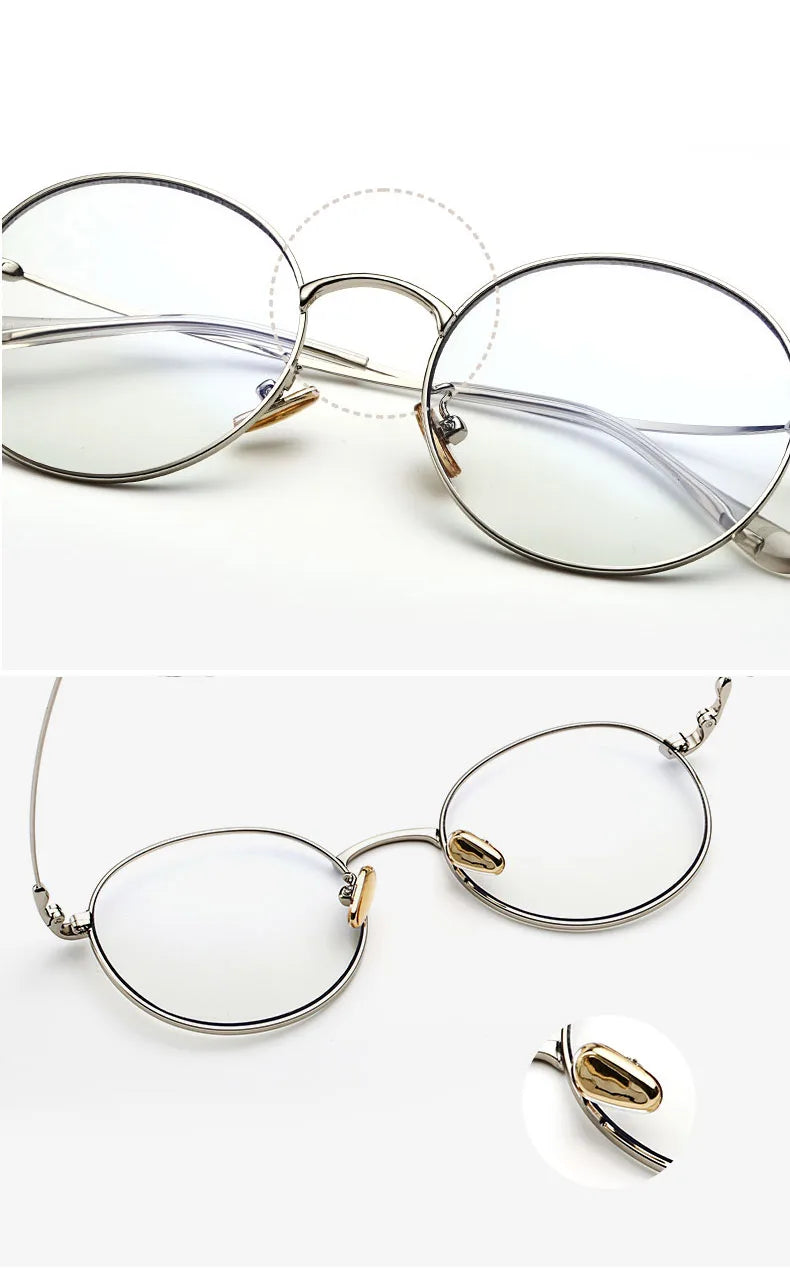 Alloy Eyeglasses Frame for Men and Women Optical Spectacles Oval Prescription Eyewear Glasses Frame High Quality