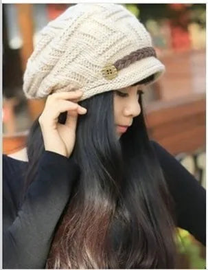 Woman knitted Caps earmuffs hat, fashion winter pure manual warm cap, four color, Christmas gift.