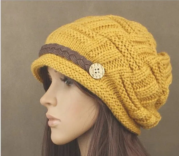 Woman knitted Caps earmuffs hat, fashion winter pure manual warm cap, four color, Christmas gift.