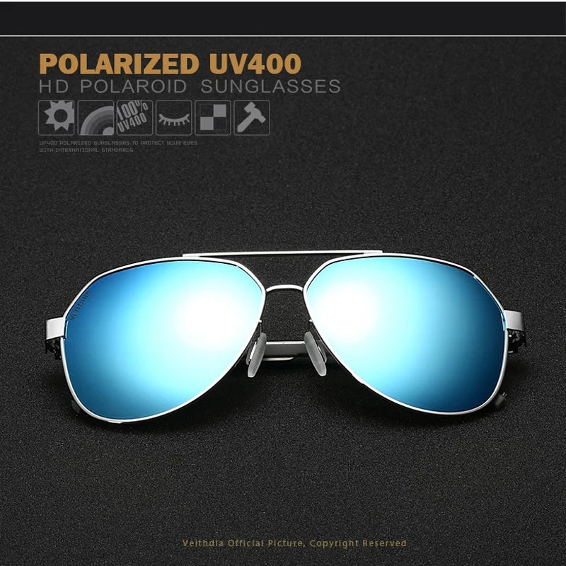 VEITHDIA 2020 Classic Men Sun Glasses Polarized Blue Coating Mirror Lens Women's Sunglasses Eyewear Accessories For Women 3556
