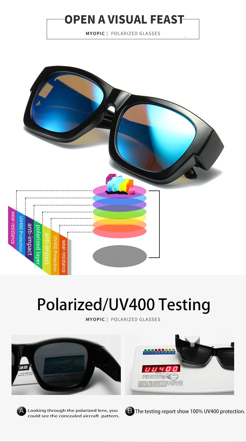 Polarized Fit-over sunglasses cover over overlay prescription glasses myopia man women car driver large size transfer eyewear