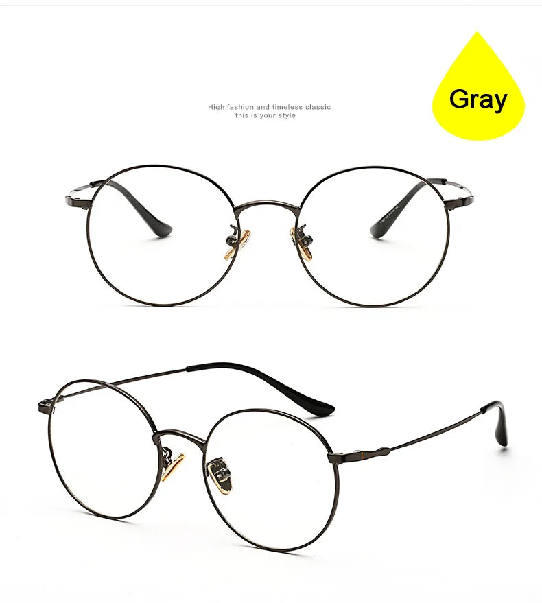 Alloy Eyeglasses Frame for Men and Women Optical Spectacles Oval Prescription Eyewear Glasses Frame High Quality