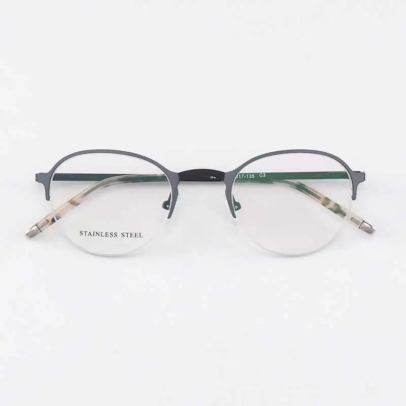 YOUTOP Fashion Half-rim Women Eyeglasses Classic Designer Luxury stainless steel Glasses elegant Prescription Frame S6832