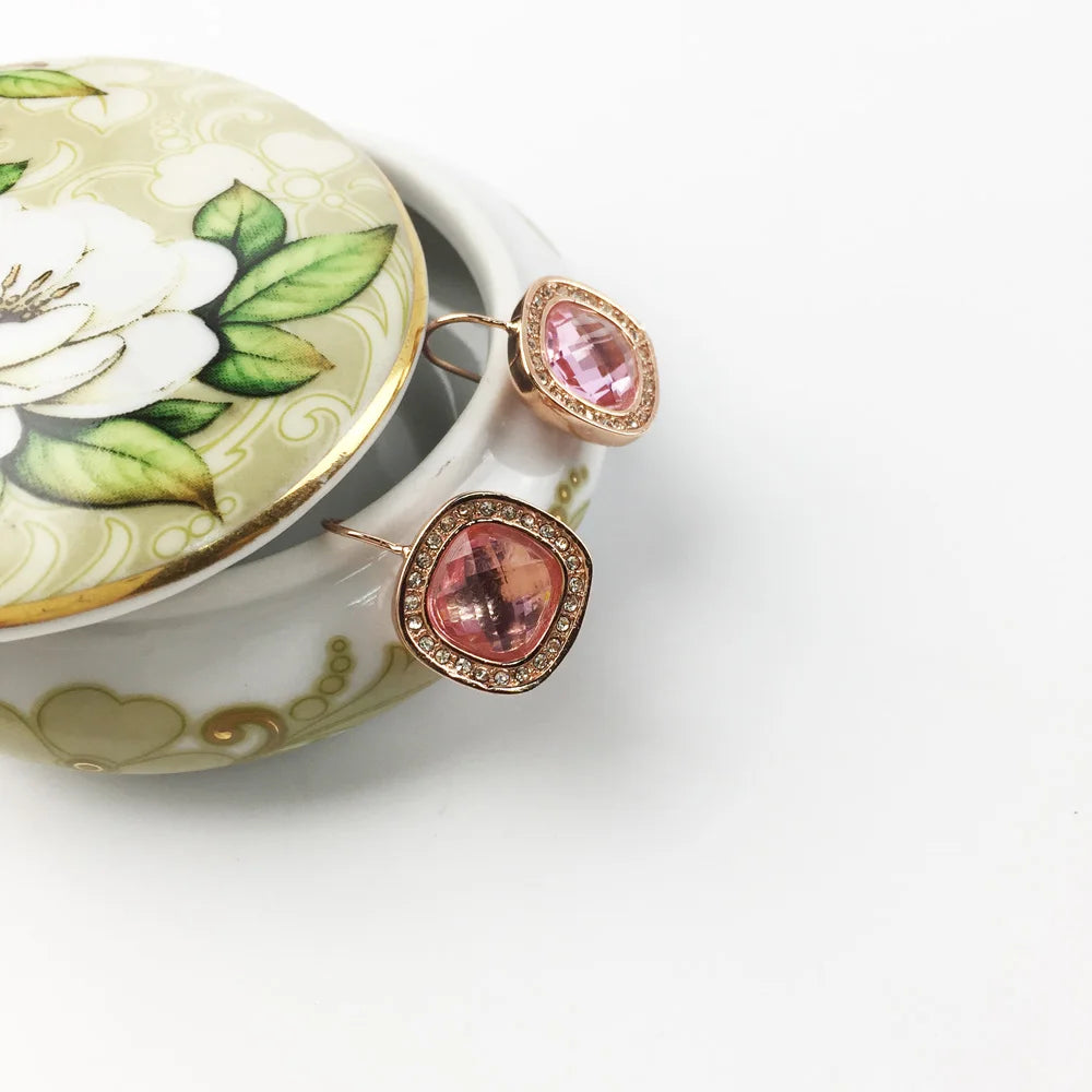 Blue Oval Opal Swan Neck Drop Earrings, 2018 New Fashion Jewelry Classic 925 Sterling Silver Gift For Women