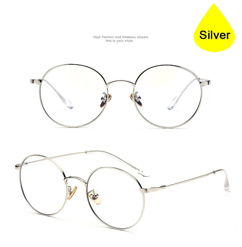 Alloy Eyeglasses Frame for Men and Women Optical Spectacles Oval Prescription Eyewear Glasses Frame High Quality