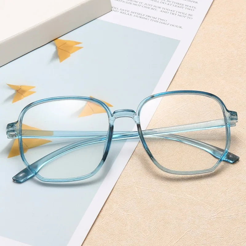 2021 Transparent Computer Glasses Frame Women Men Anti Blue Light polygon Eyewear Blocking Glasses Optical Spectacle Eyeglass