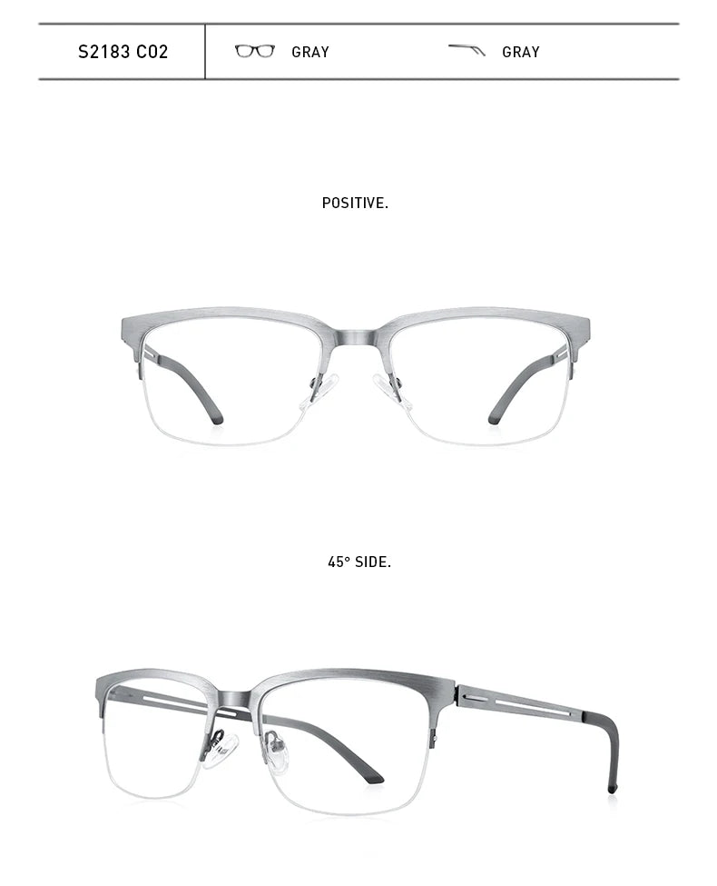 MERRYS DESIGN Classic Men Titanium Alloy Optical Glasses Frames Male Ultralight Square Myopia Prescription Eyeglasses S2183