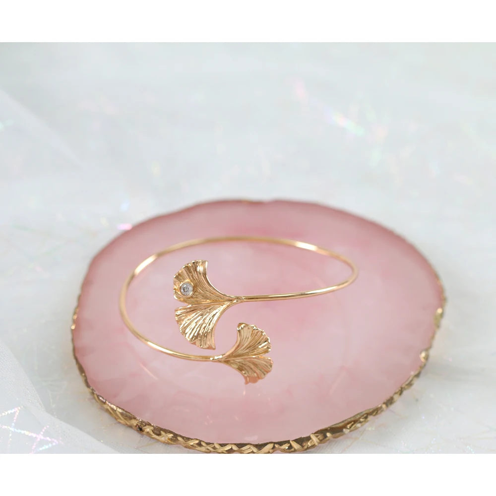 LANFLORA new Ginkgo biloba leaves women bracelet Classic adjustable bracelet factory shop bracelet wholesale price