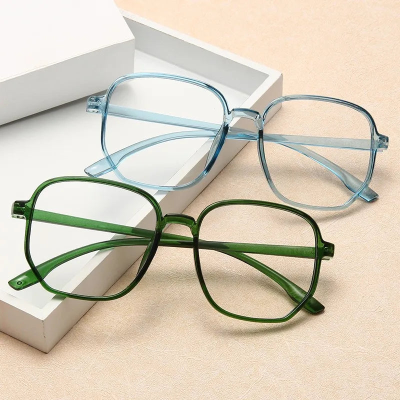 2021 Transparent Computer Glasses Frame Women Men Anti Blue Light polygon Eyewear Blocking Glasses Optical Spectacle Eyeglass