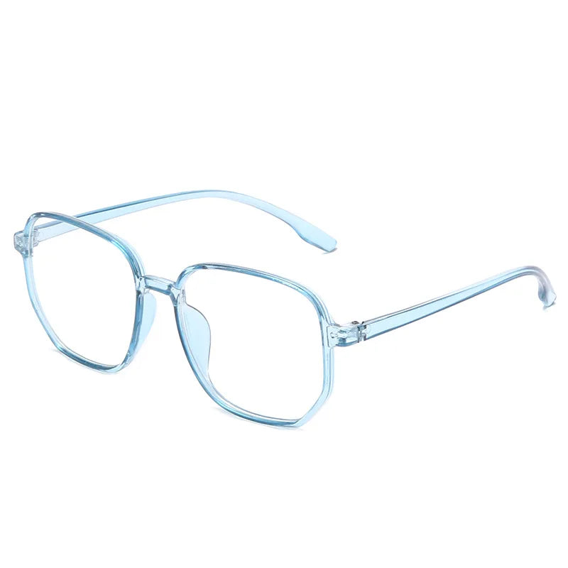 2021 Transparent Computer Glasses Frame Women Men Anti Blue Light polygon Eyewear Blocking Glasses Optical Spectacle Eyeglass