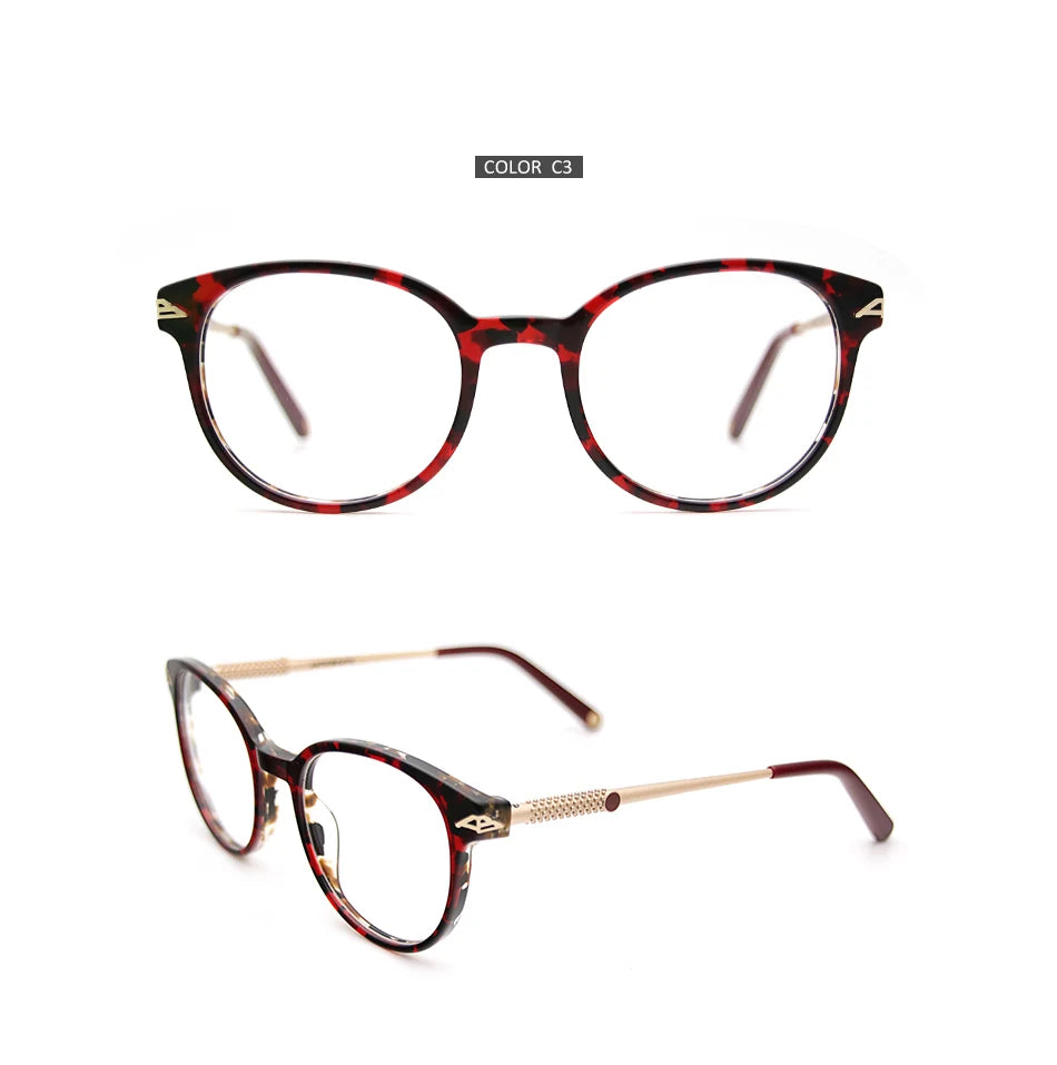 High quality  bauhaus shaped round Acetate glasses frame men Retro eyeglasses women myopia reading eyewear Oculos De Grau