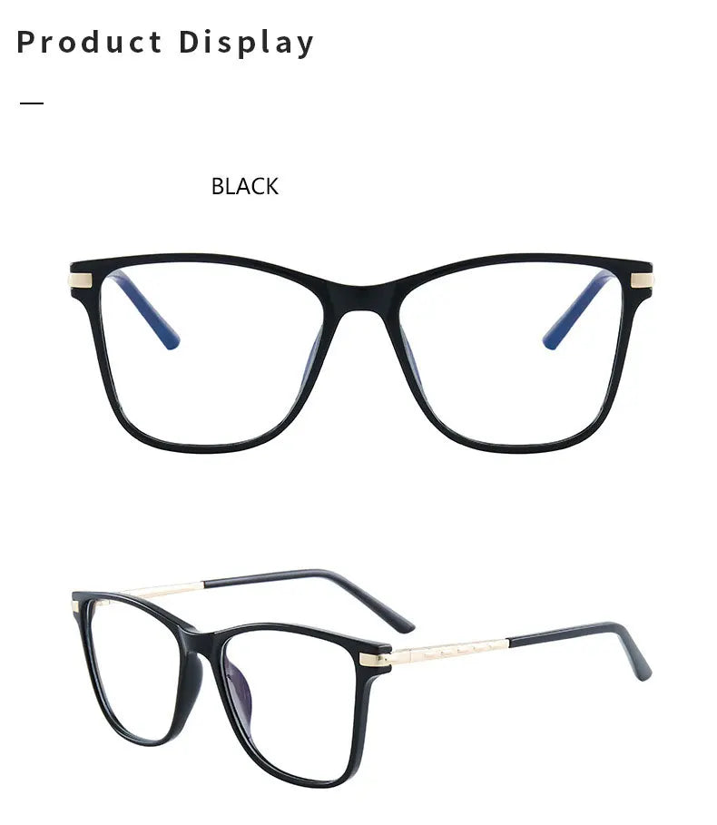 Glasses For Female Full Rim TR90 Frame Eyewears Retro Brand Anti-Blue Light Lenses Myopia Spectacles