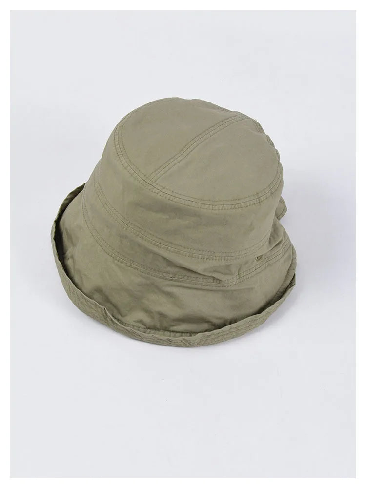 USPOP 2022 Women Spring  Bucket Hats Caual Cotton Summer Panama Hats Collapsible Sun Hats