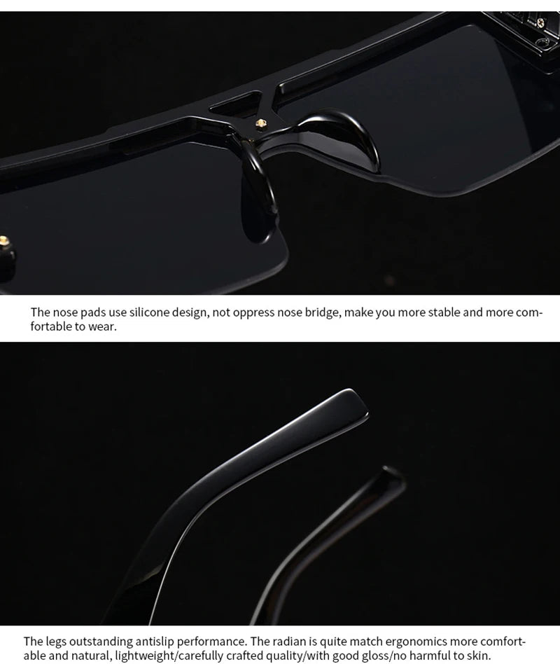 WackSaria Classic Luxury Men Sunglasses Glamour Fashion Half Frame Sun Glasses For Women Retro Vintage Square Designer Shades