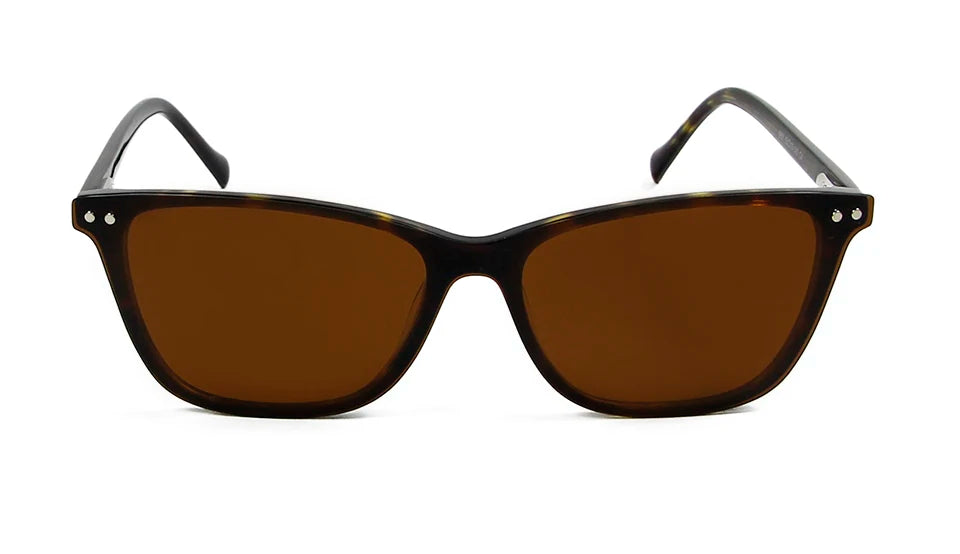 Trends 2024 Cateye Polarized Clear Sunglasses Women Transparent Acetate Eyewear Frame With Magnetic Clip On Sunglass Reflective