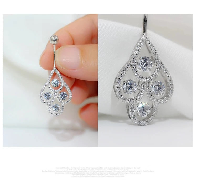 Piercing Silver 925 Belly Body Decoration Jewelry Navel Piercing Sexy For Women Belly Button Ring Luxurious Shiny