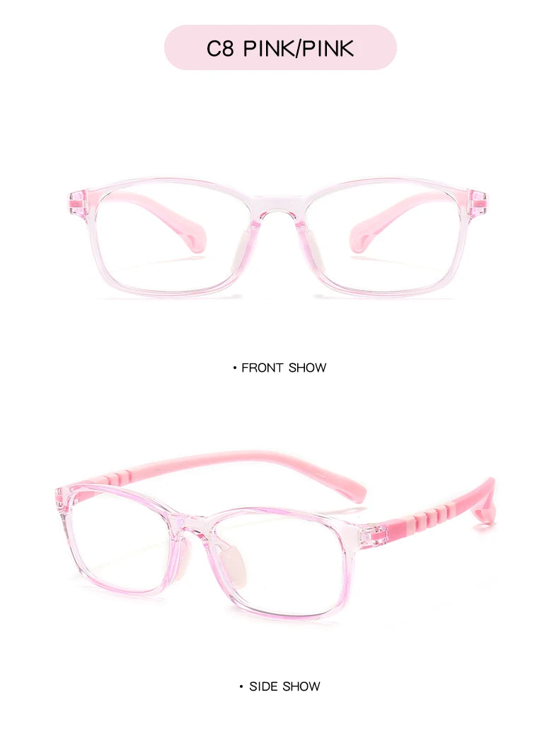2021 Fashionable Glasses Kids Blue Light Anti Glare Filter Children Eyeglasses Girl Boy Optical Frame Blocking Clear Lenses