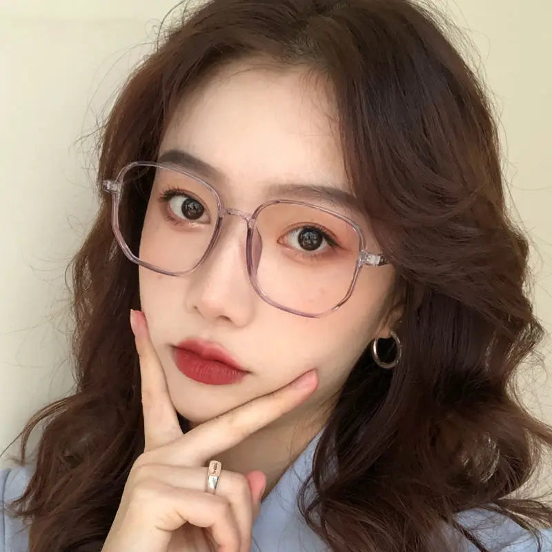 2021 Transparent Computer Glasses Frame Women Men Anti Blue Light polygon Eyewear Blocking Glasses Optical Spectacle Eyeglass