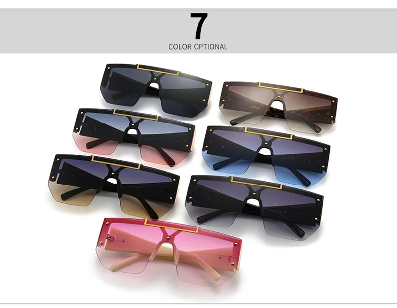 WackSaria Classic Luxury Men Sunglasses Glamour Fashion Half Frame Sun Glasses For Women Retro Vintage Square Designer Shades