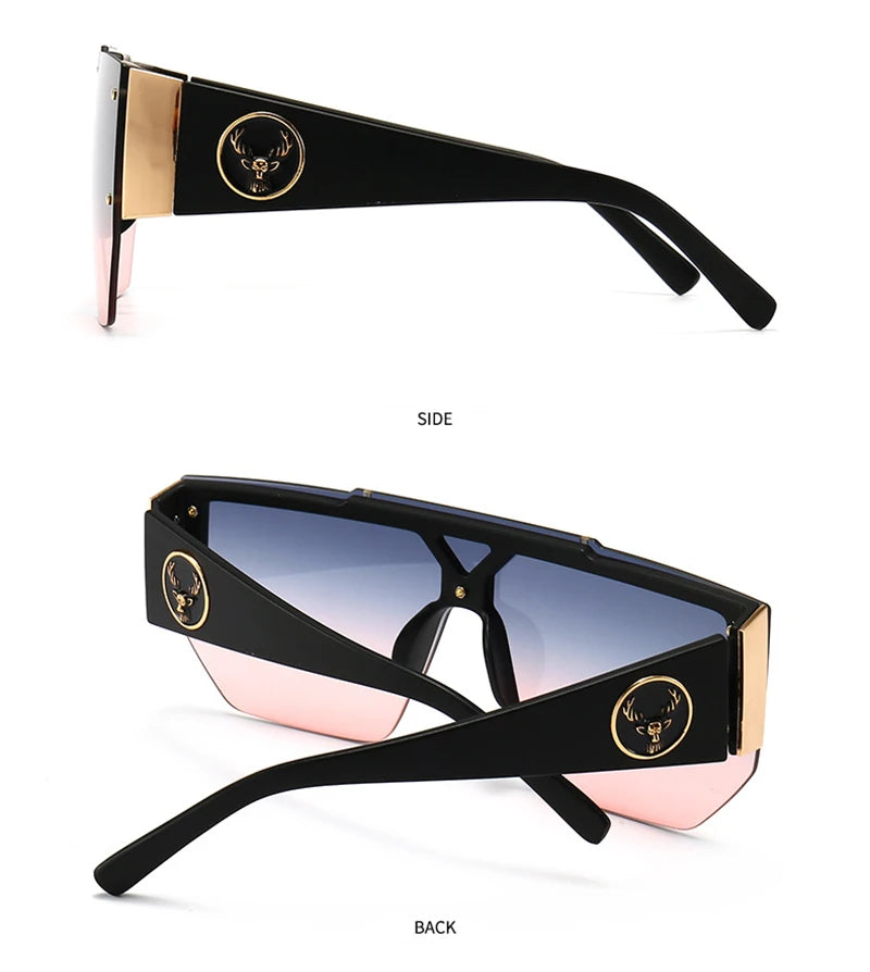 WackSaria Classic Luxury Men Sunglasses Glamour Fashion Half Frame Sun Glasses For Women Retro Vintage Square Designer Shades