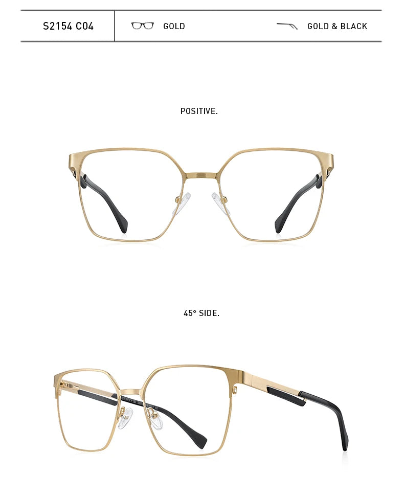 MERRYS DESIGN Luxury Glasses Frame For Men Women Fashion Titanium Alloy Square Frames Myopia Prescription Eyeglasses S2154