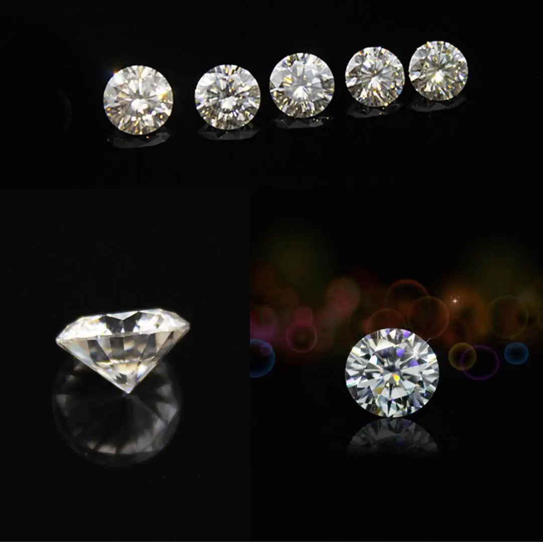 Poetry Of Jew Store Round Silver Moissanit Ring 1ct D VVS Luxury Moissanit Weding Ring for Women