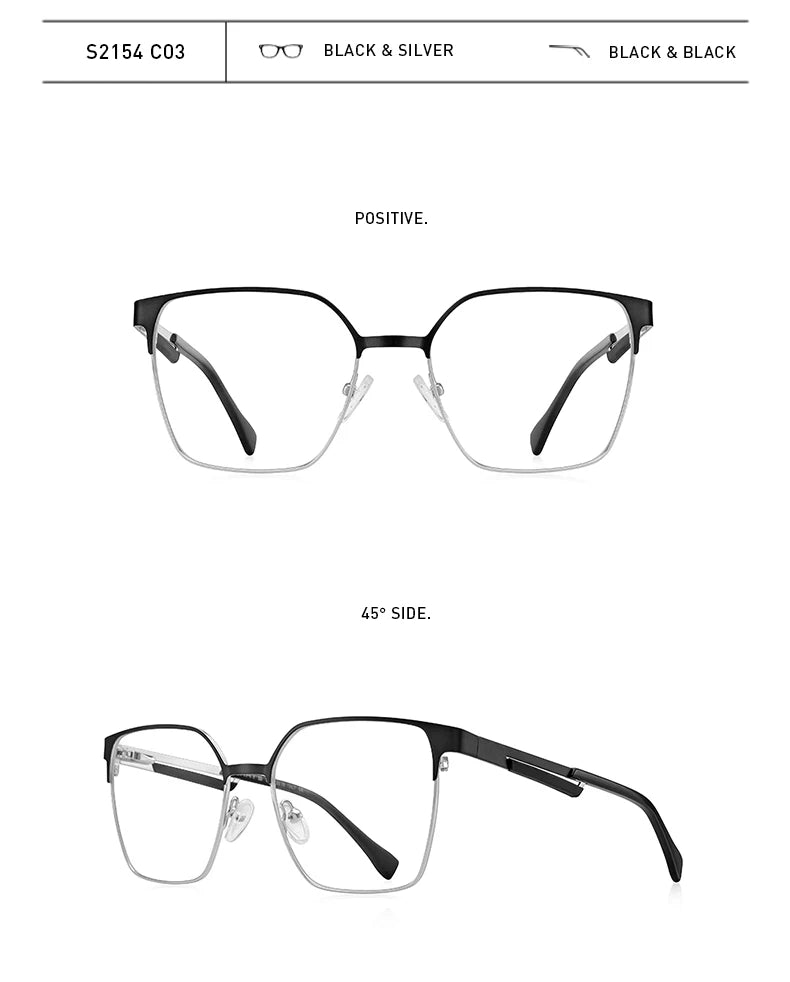 MERRYS DESIGN Luxury Glasses Frame For Men Women Fashion Titanium Alloy Square Frames Myopia Prescription Eyeglasses S2154