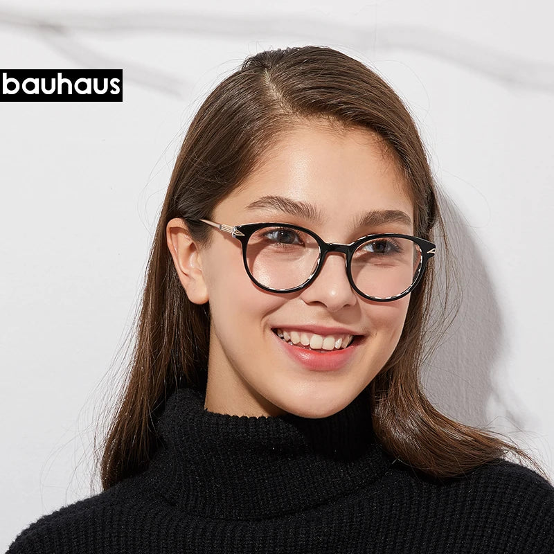 High quality  bauhaus shaped round Acetate glasses frame men Retro eyeglasses women myopia reading eyewear Oculos De Grau