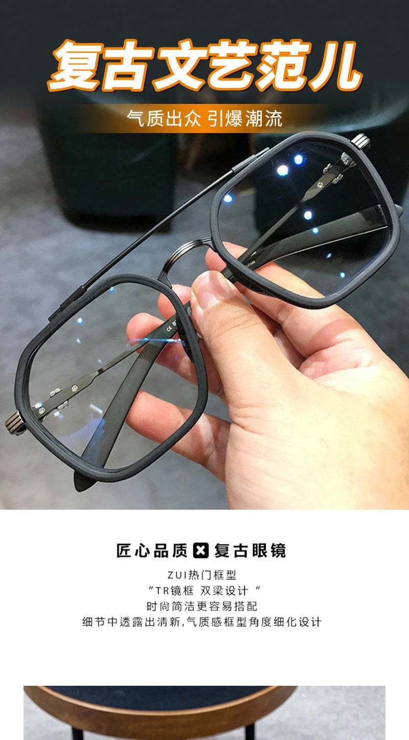 Transparent black Computer Glasses Frame Women Men Anti Blue Light polygon Eyewear Blocking Glasses Optical Spectacle Eyeglass