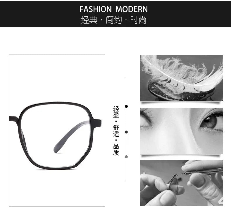 2021 Transparent Computer Glasses Frame Women Men Anti Blue Light polygon Eyewear Blocking Glasses Optical Spectacle Eyeglass