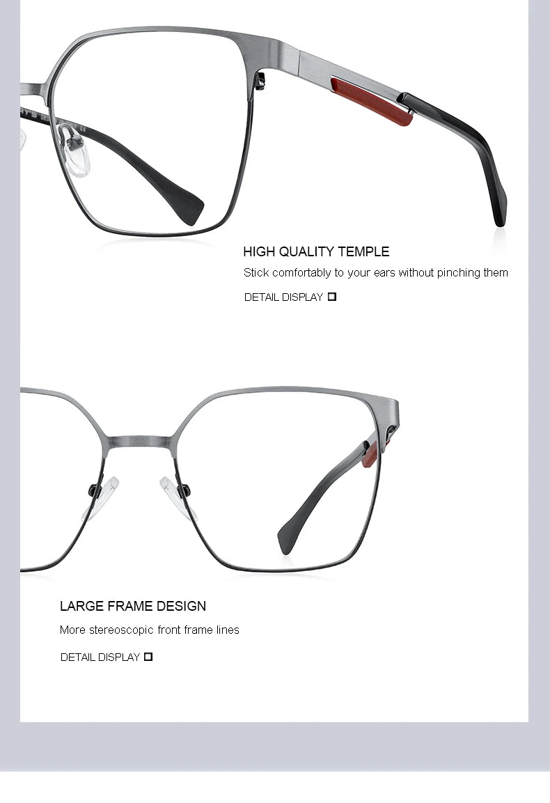MERRYS DESIGN Luxury Glasses Frame For Men Women Fashion Titanium Alloy Square Frames Myopia Prescription Eyeglasses S2154