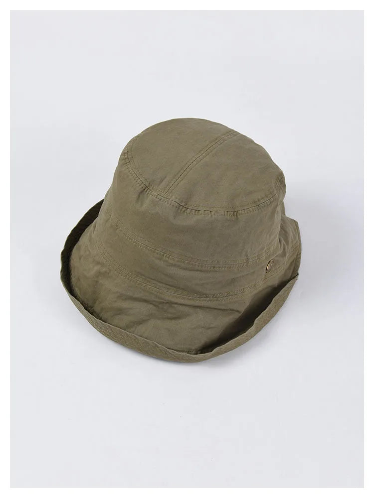 USPOP 2022 Women Spring  Bucket Hats Caual Cotton Summer Panama Hats Collapsible Sun Hats