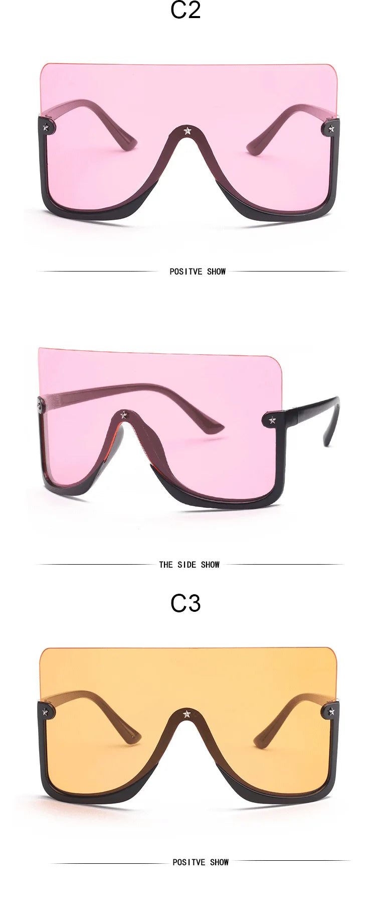 2021 New Big Face Mask Sunglasses Windshield Multicolor Sunglasses Men and Women European and American Cross border Sunglasses