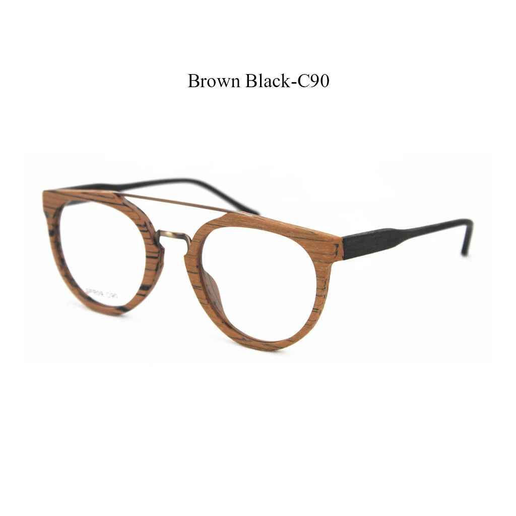 HDCRAFTER Wood Myopia Optical Glasses Frame Men Women Rx Prescription Eyeglasses Frames Clear Lens Spectacles Korea Eyewear 2020