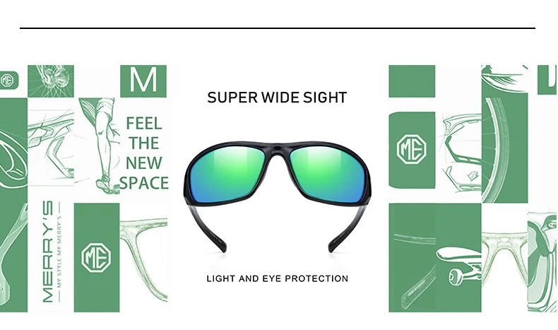 MERRYS DESIGN Men Polarized Outdoor Sports Sunglasses Male Goggles Glasses For Driving UV400 S9029