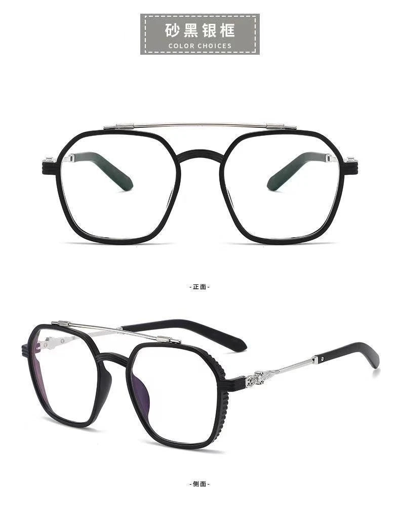 Transparent black Computer Glasses Frame Women Men Anti Blue Light polygon Eyewear Blocking Glasses Optical Spectacle Eyeglass