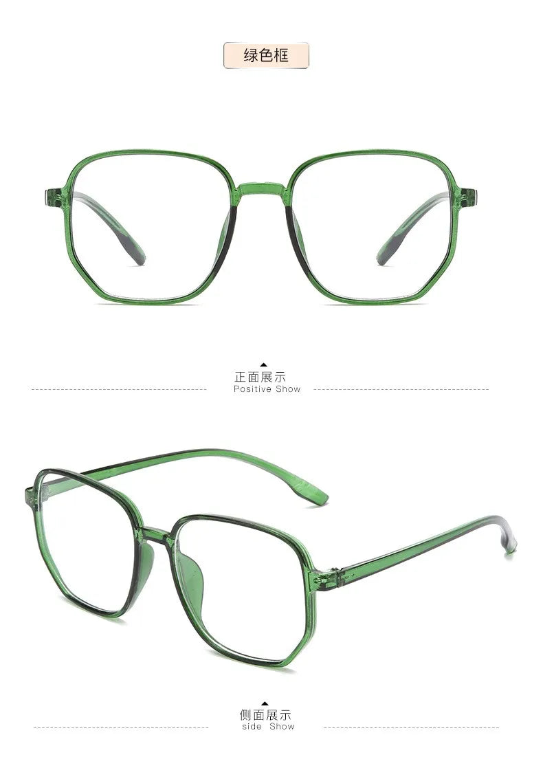 2021 Transparent Computer Glasses Frame Women Men Anti Blue Light polygon Eyewear Blocking Glasses Optical Spectacle Eyeglass