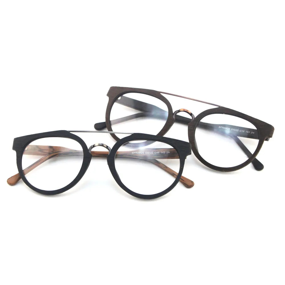 HDCRAFTER Wood Myopia Optical Glasses Frame Men Women Rx Prescription Eyeglasses Frames Clear Lens Spectacles Korea Eyewear 2020