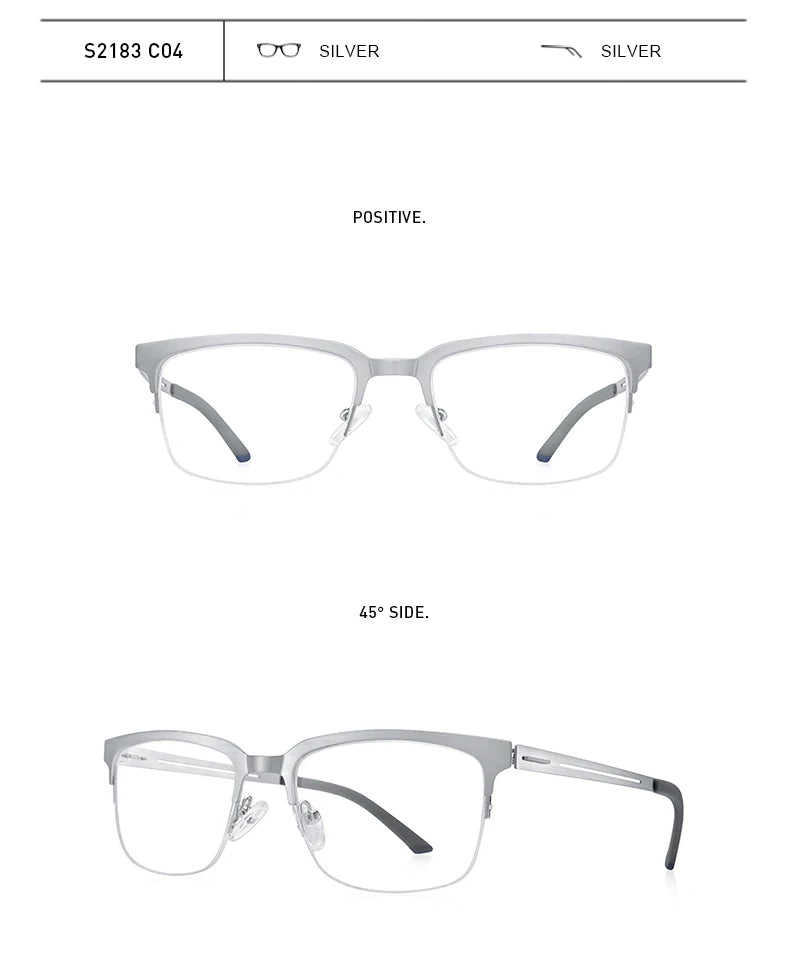 MERRYS DESIGN Classic Men Titanium Alloy Optical Glasses Frames Male Ultralight Square Myopia Prescription Eyeglasses S2183