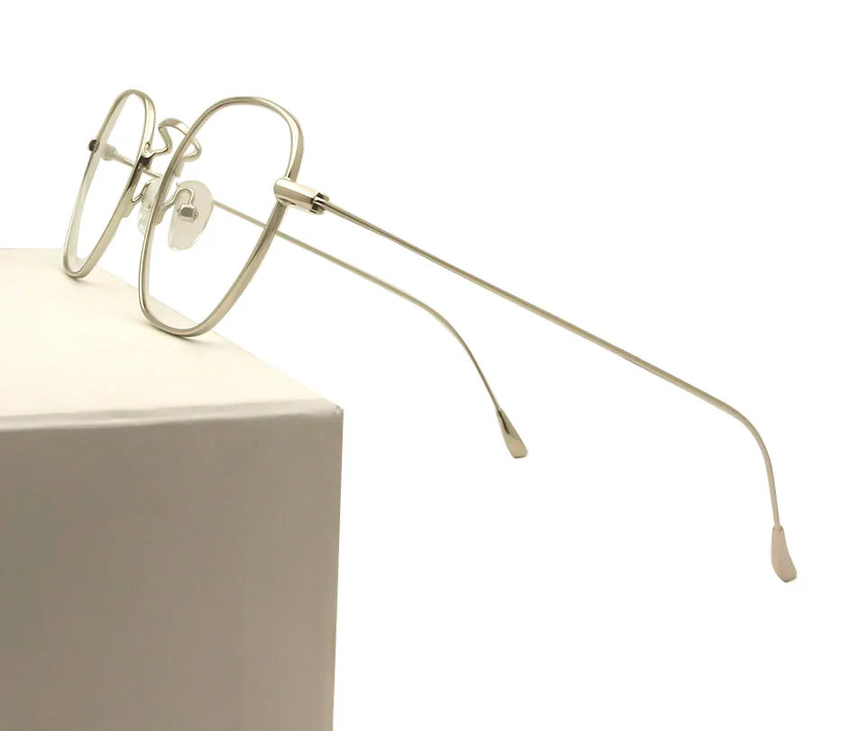 Alloy Glasses Frame Men Women Ultralight Thin Vintage Round Prescription Eyeglasses Retro Oval Optical Frame Men'S Eyewear Frame