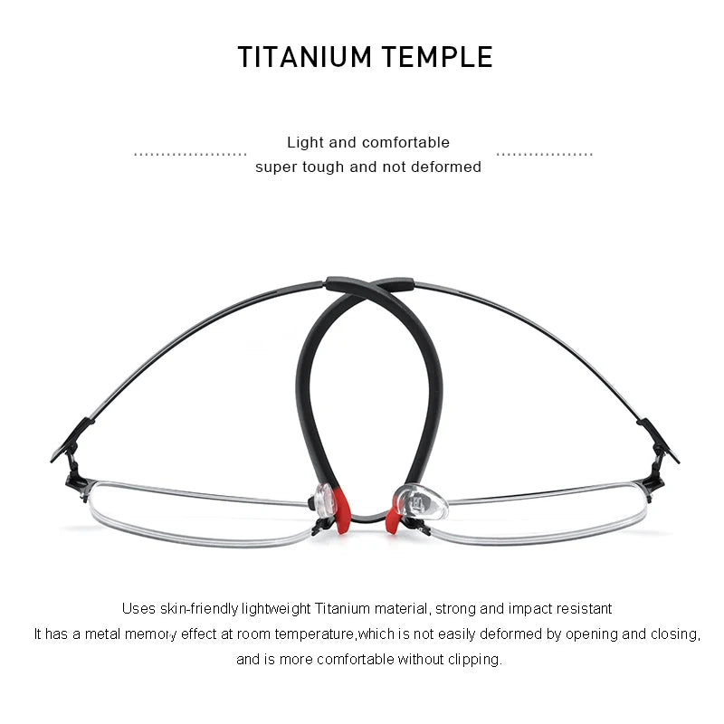MERRYS DESIGN Classic Men Titanium Alloy Optical Glasses Frames Male Ultralight Square Myopia Prescription Eyeglasses S2183