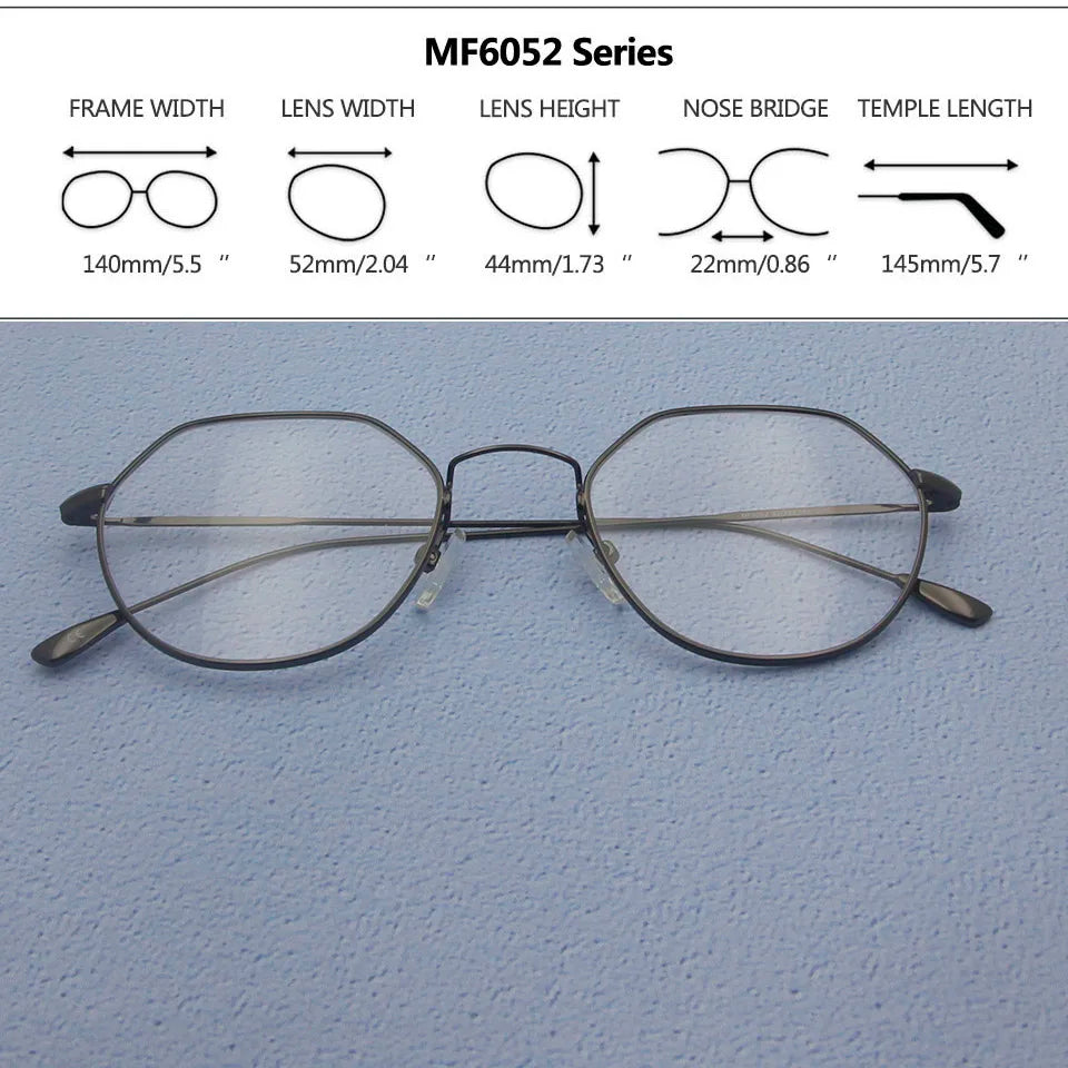 Alloy Glasses Frame Men Women Ultralight Thin Vintage Round Prescription Eyeglasses Retro Oval Optical Frame Men'S Eyewear Frame