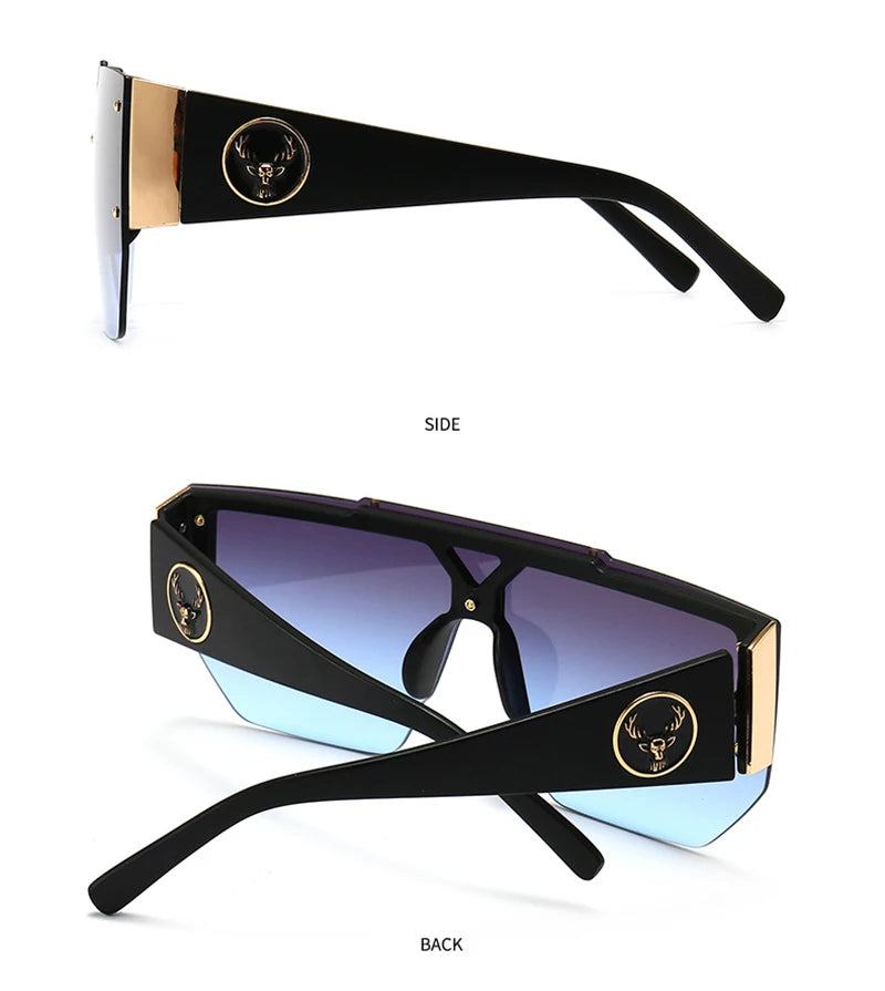 WackSaria Classic Luxury Men Sunglasses Glamour Fashion Half Frame Sun Glasses For Women Retro Vintage Square Designer Shades