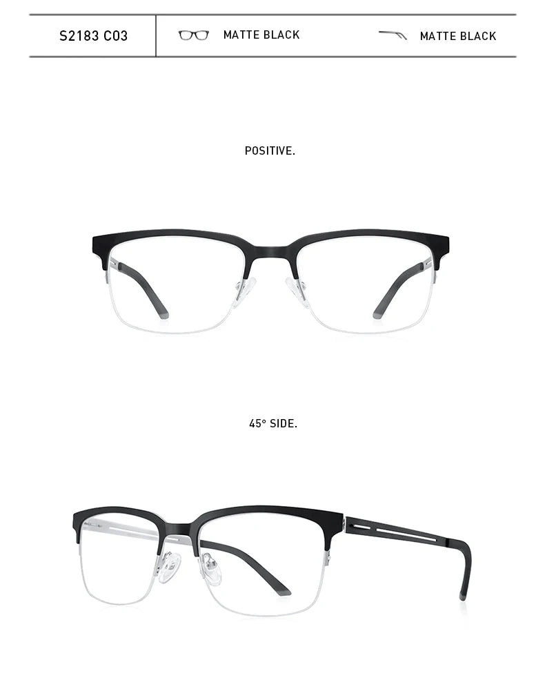 MERRYS DESIGN Classic Men Titanium Alloy Optical Glasses Frames Male Ultralight Square Myopia Prescription Eyeglasses S2183