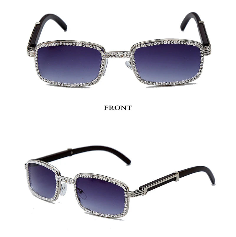 2020 Luxury Vintage Oval Sunglasses Women Retro Diamond Rectangle Sun Glasses Men Stempunk Sunglass Woman Shades Eyewear Oculos