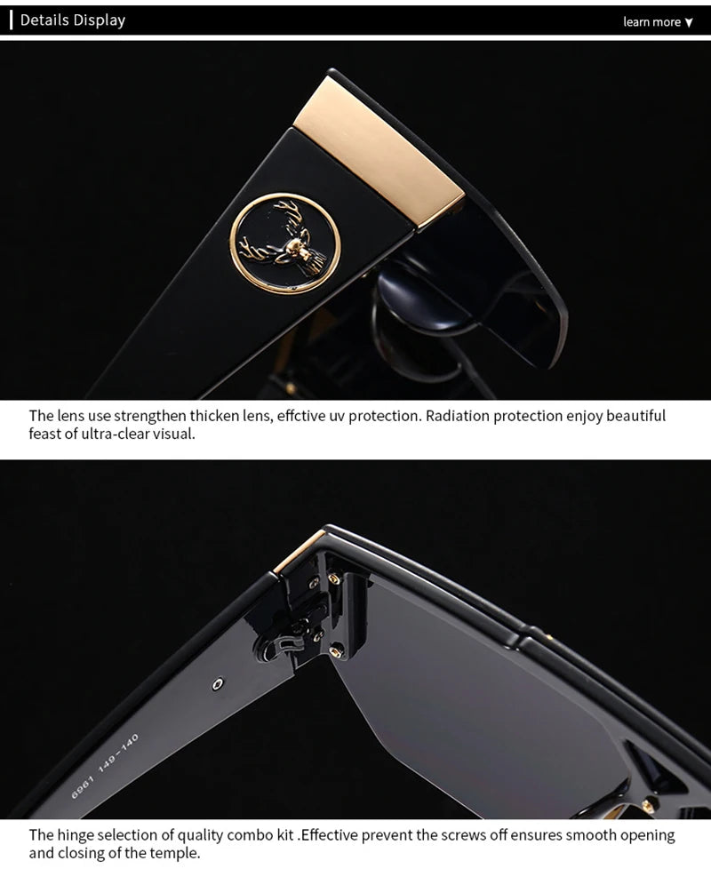WackSaria Classic Luxury Men Sunglasses Glamour Fashion Half Frame Sun Glasses For Women Retro Vintage Square Designer Shades