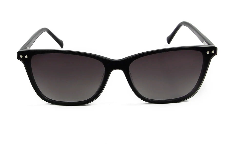 Trends 2024 Cateye Polarized Clear Sunglasses Women Transparent Acetate Eyewear Frame With Magnetic Clip On Sunglass Reflective