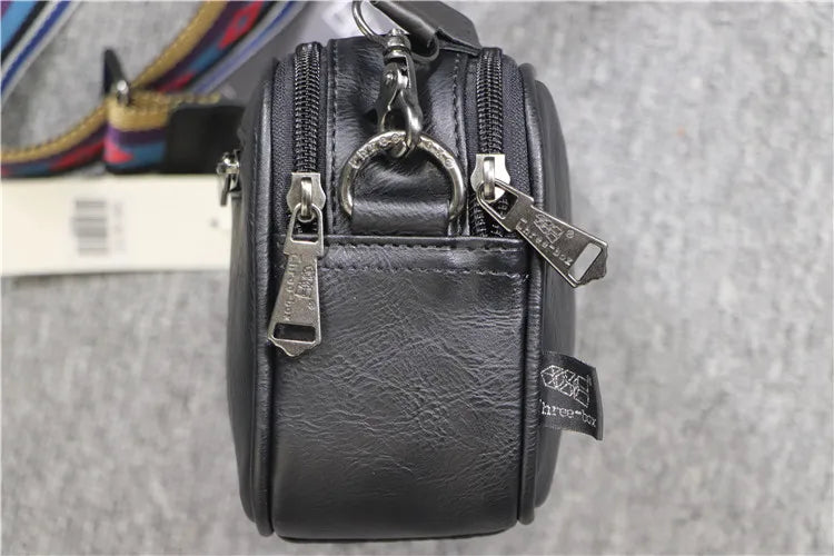 Korean Brand Designer Men Crossbody Bags Leather Man Stylish Design Male Sling Bag Small Fashion Shoulder Messenger Bags