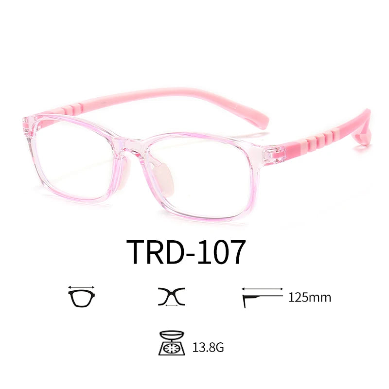 2021 Fashionable Glasses Kids Blue Light Anti Glare Filter Children Eyeglasses Girl Boy Optical Frame Blocking Clear Lenses